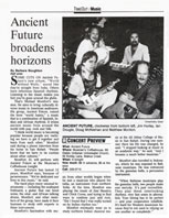 Contra Costa Times Article on Ancient Future's World Without Walls Recording and Concert Preview