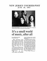 New Jersey Courier-Post It's a Small World of Music Article 6/10/93