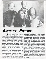 North Bay Today 7-1-91 Article on Ancient Future at Luther Burbank Center