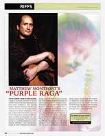Guitar Player Magazine Story on Matthew Montfort