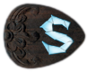 Skype online music lesson guitar pick icon carved in Bali for Matthew Montfort